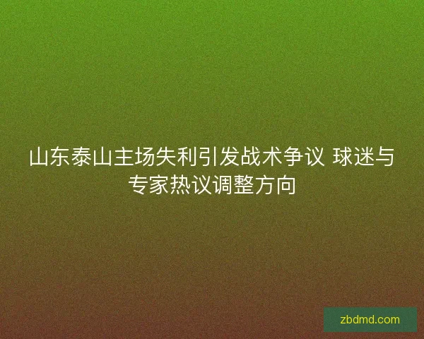 山东泰山主场失利引发战术争议 球迷与专家热议调整方向